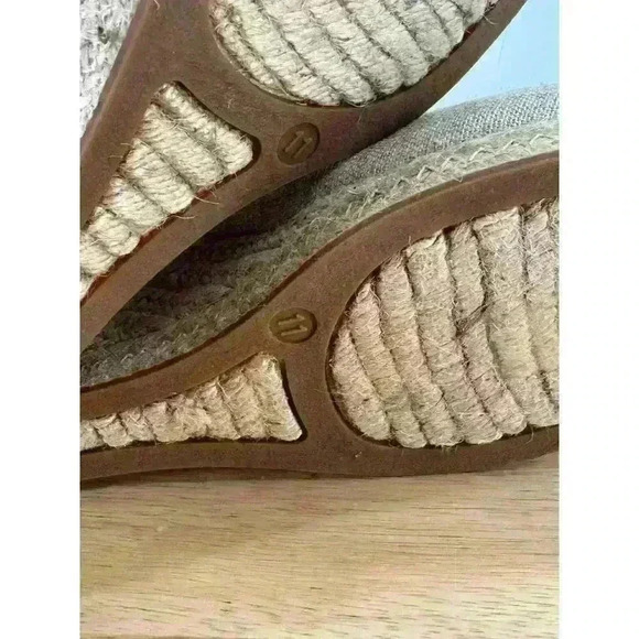 J. Crew Women's Seville Metallic Gold Wedge Espadrilles Sz 11 Summer Shoes - Picture 9 of 10